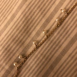 White and gold choker